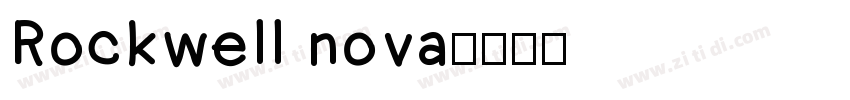 Rockwell nova字体转换